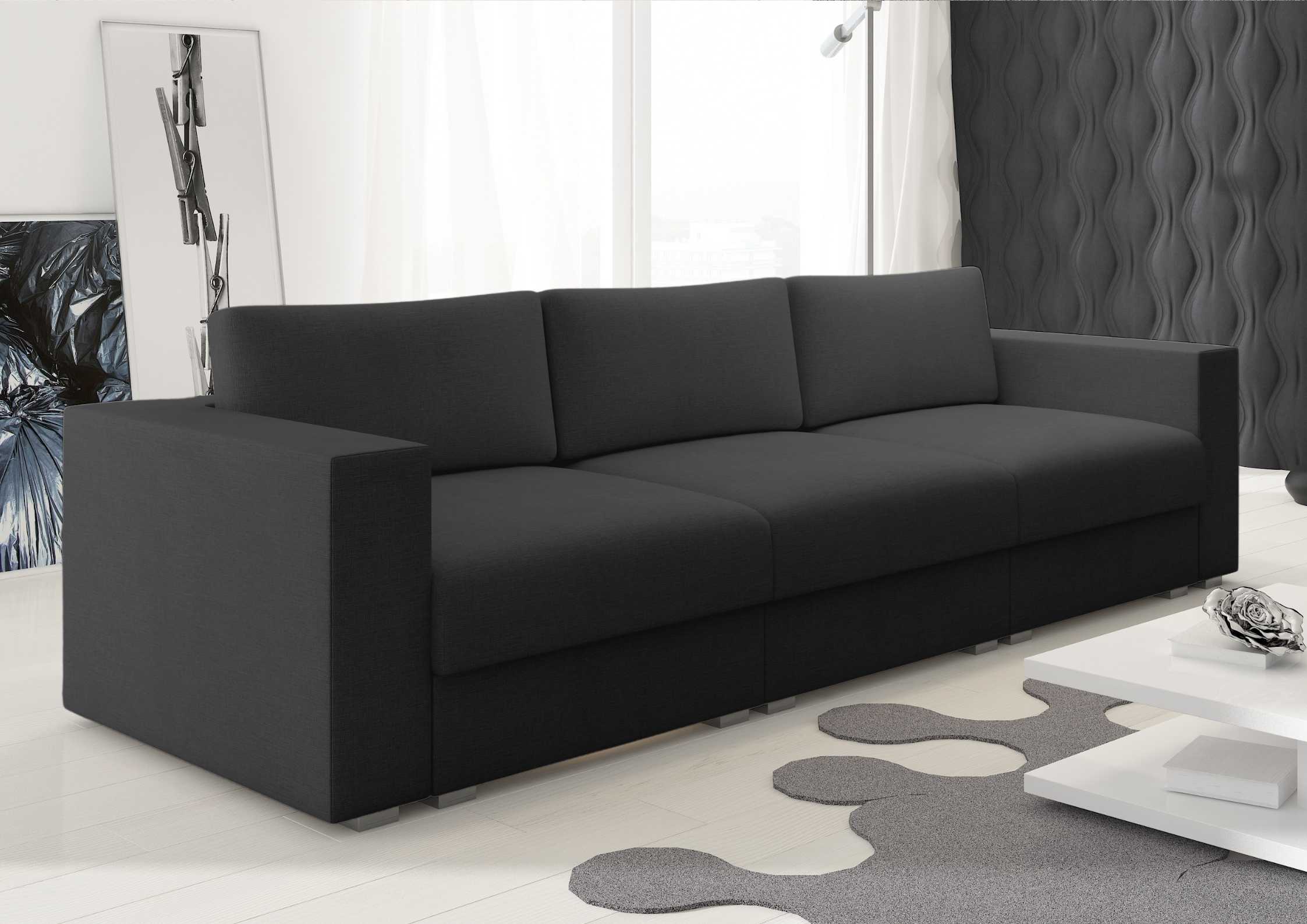 Modułowa sofa w kolorze czarnym